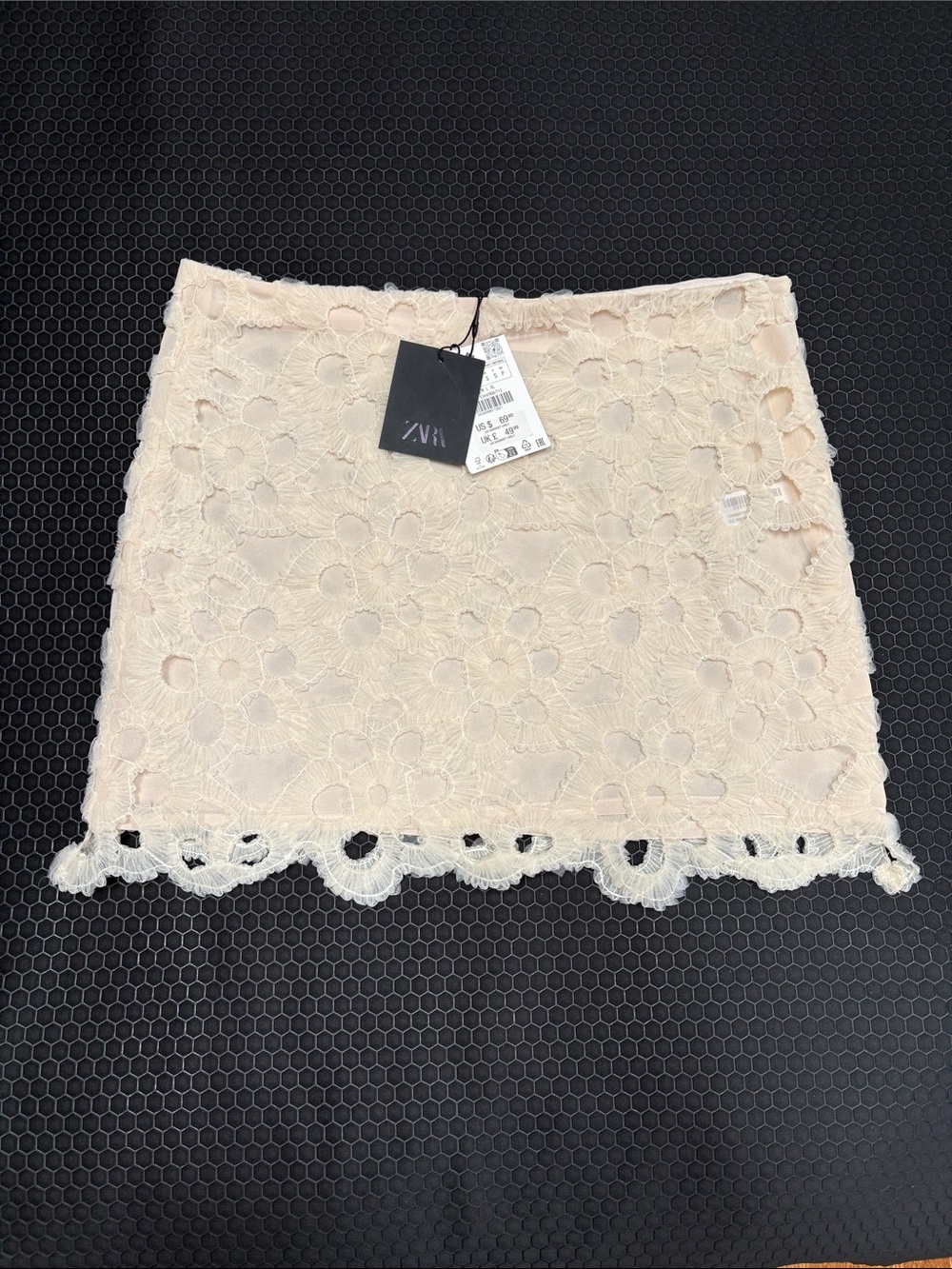 Zara Lingerie Lacy Skirt with double lining- brand new